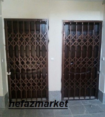 حفاظ درب آکاردئونی از داخل بازشو