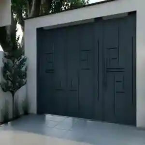 درب فلزی کوتاه ویلایی با طراحی فرفورژه