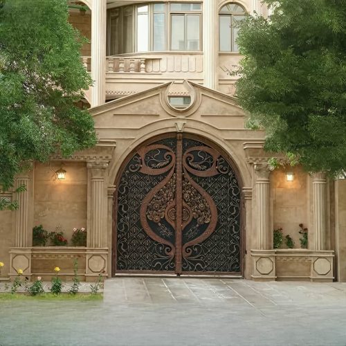 درب فلزی مدل دسته گل با طراحی لوکس