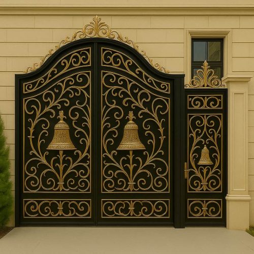 درب فلزی مدل زنگوله با طراحی سنتی