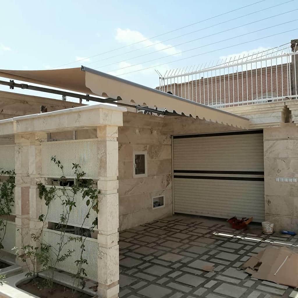 کارخانه سایبان برقی بازویی اتوماتیک کنترل از راه دور در استان گلستان