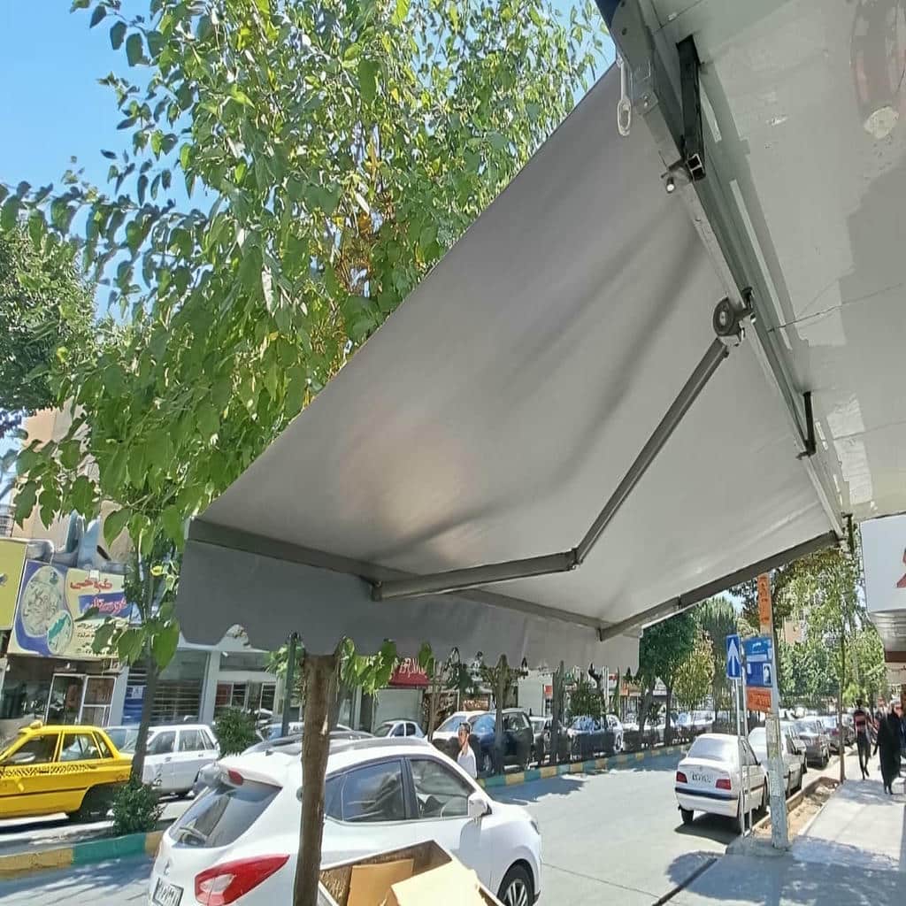 کارخانه سایبان برقی بازویی اتوماتیک یراق استاندارد در نیشابور