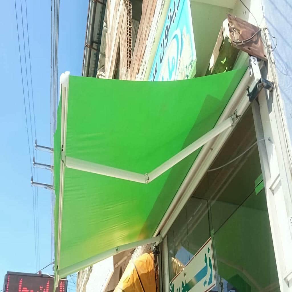 فروش سایبان برقی بازویی اتوماتیک مقاومت UV در کرمان