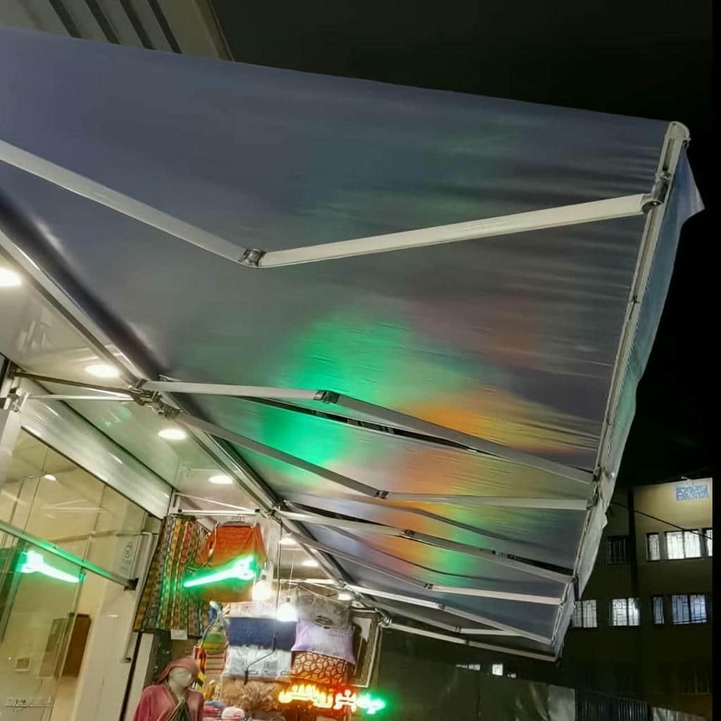 نصب سایبان برقی بازویی اتوماتیک مقاوم در برابر UV در ایرانشهر