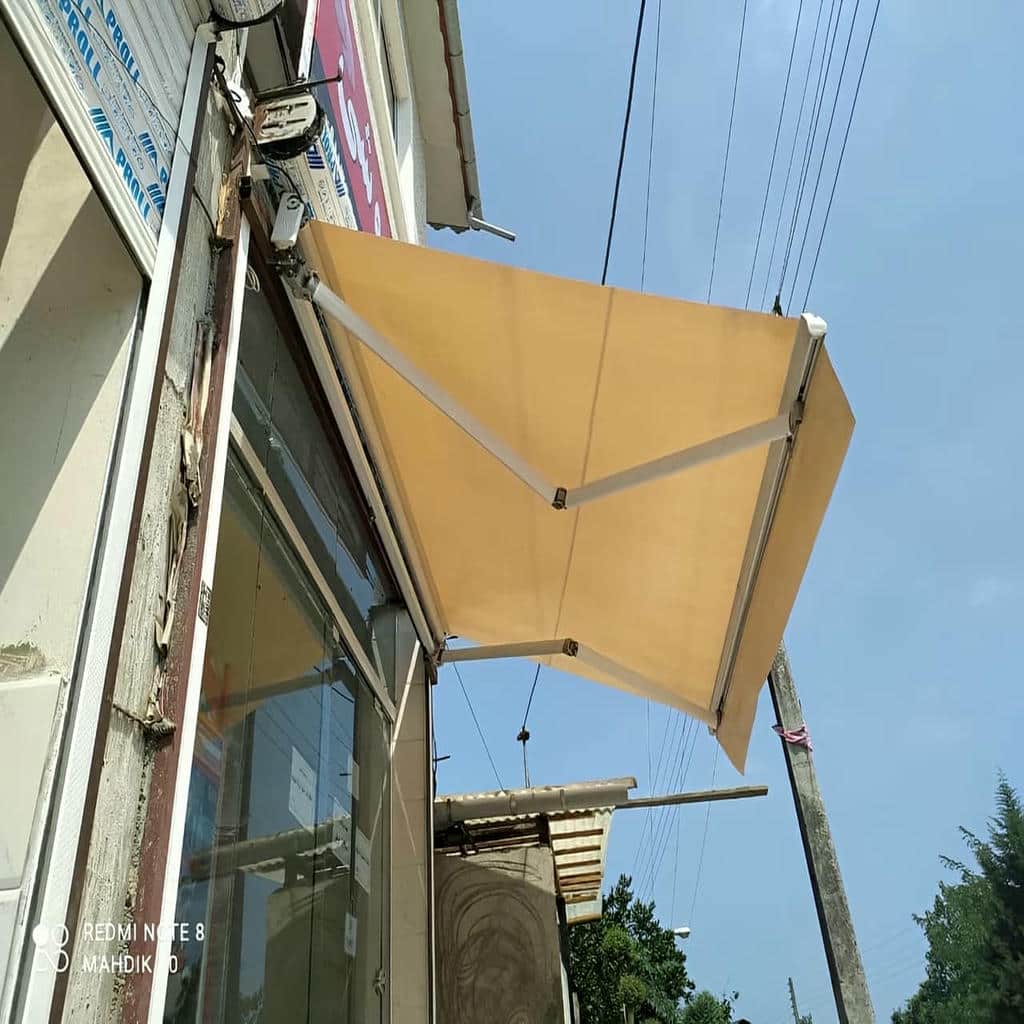 نصب سایبان برقی بازویی اتوماتیک مقاوم در برابر UV در یاسوج