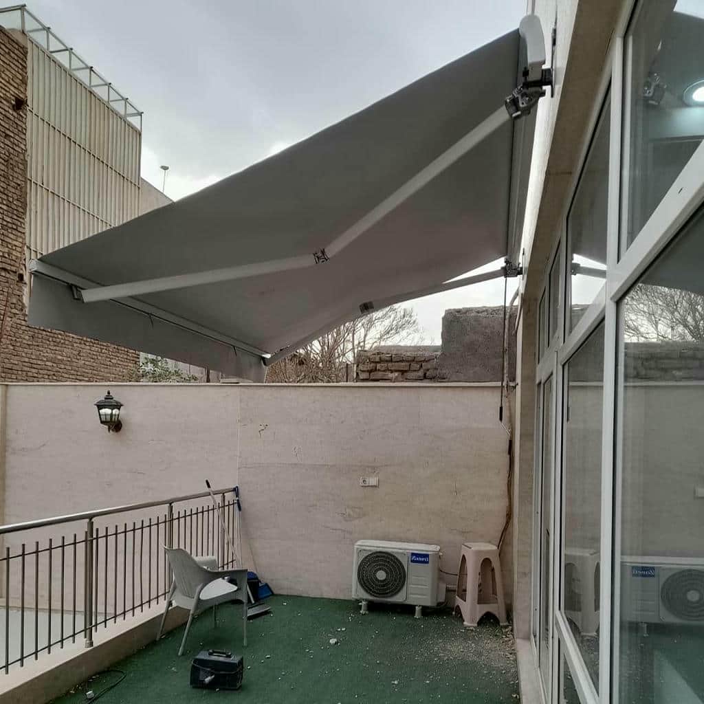 کارخانه سایبان برقی بازویی اتوماتیک یراق استاندارد در بندر دیلم