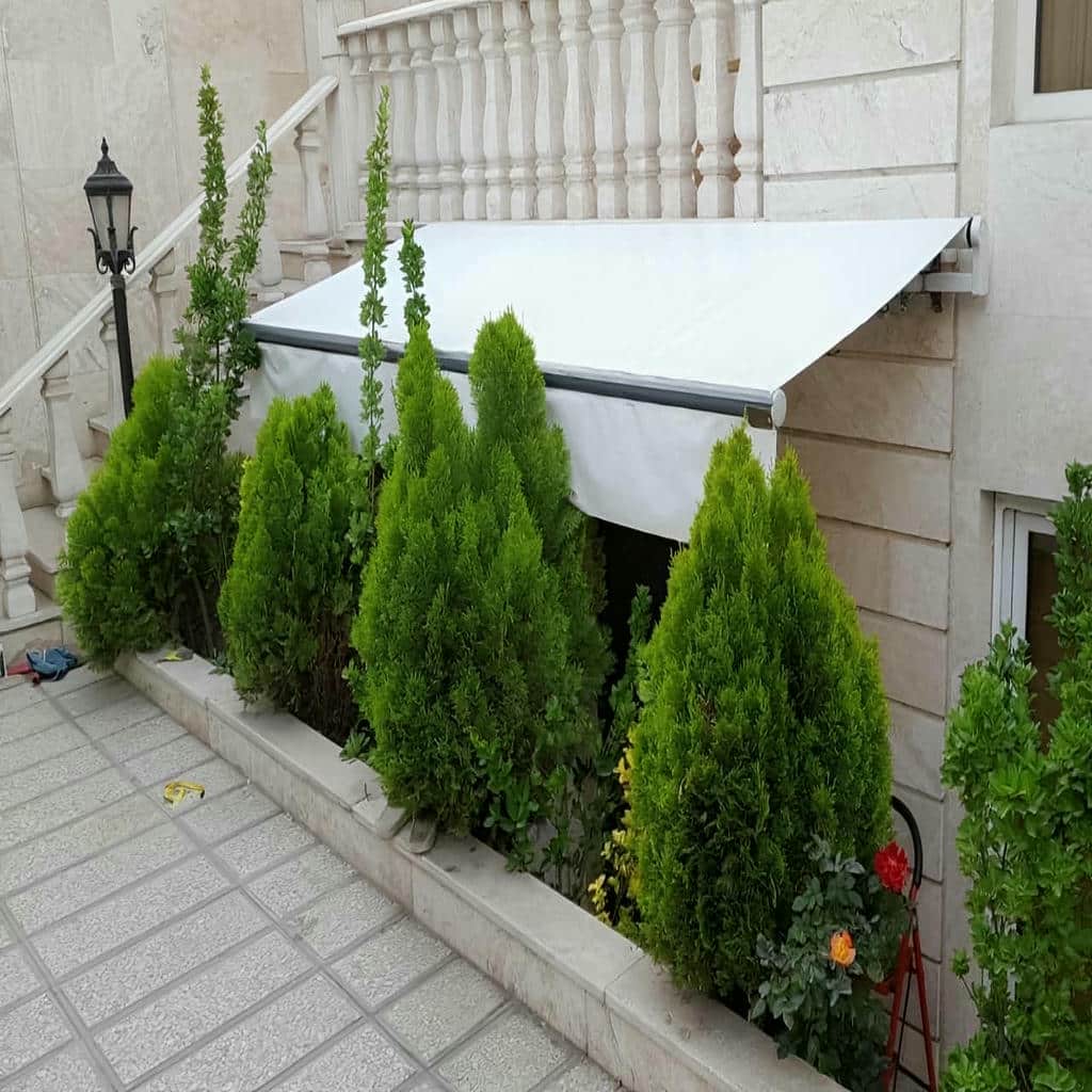 قیمت سایبان برقی بازویی اتوماتیک پارچه اکریلیک در پرند