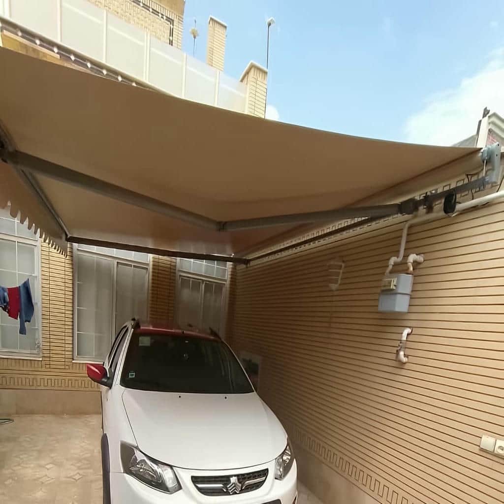 فروش سایبان برقی بازویی اتوماتیک با یراقآلات تقویتشده در مهرشهر کرج فروش سایبان برقی بازویی اتوماتیک با یراقآلات تقویتشده در مهرشهر کرج