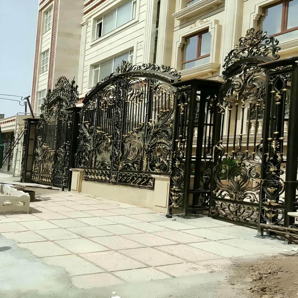 نصب درب حیاط رنگ کوره ای در کرمانشاه