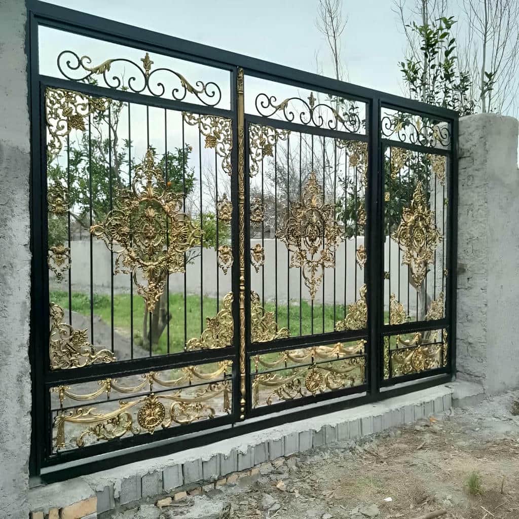 نصب درب حیاط رنگ کوره ای در اشتهارد