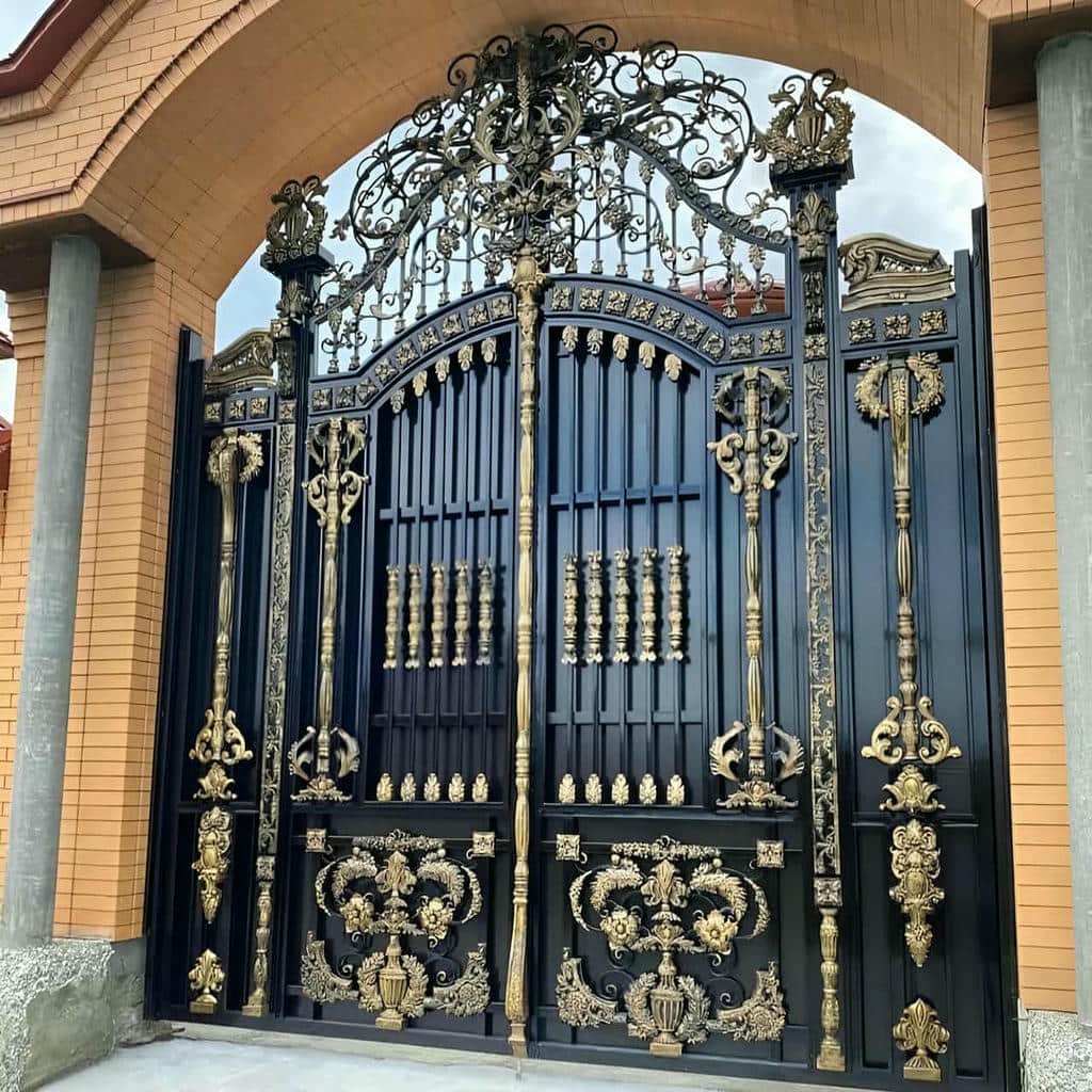 نصب درب حیاط رنگ کوره ای در آبادان