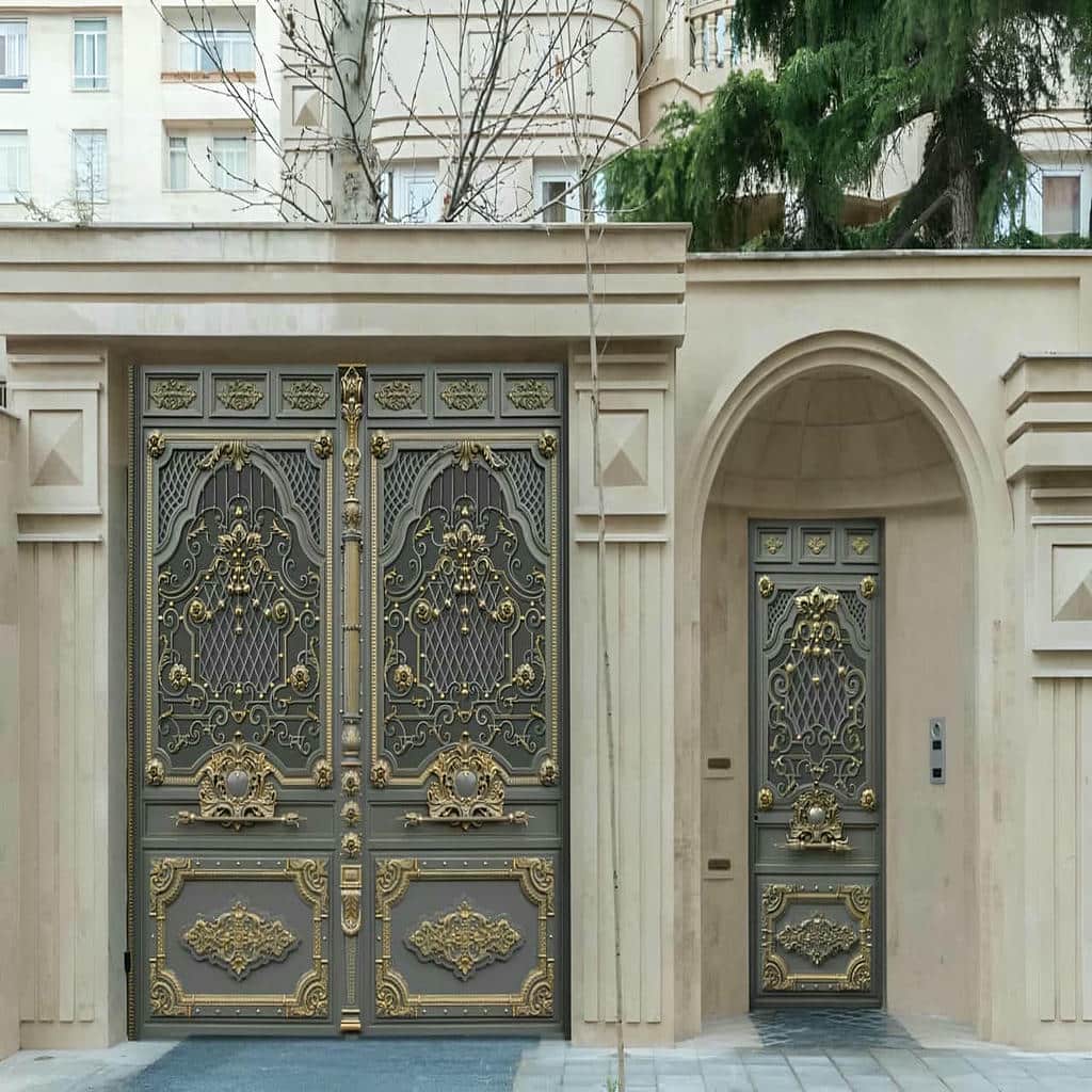فروش درب حیاط رنگ کوره ای در آبسرد