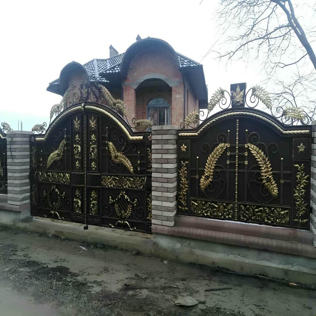نصب درب حیاط رنگ کوره ای در قم