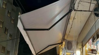 سایبان برقی بازویی اتوماتیک در بندر دیلم