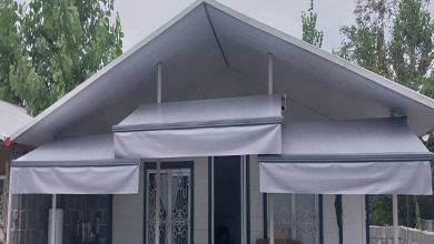 سایبان برقی بازویی اتوماتیک در بندر بوشهر