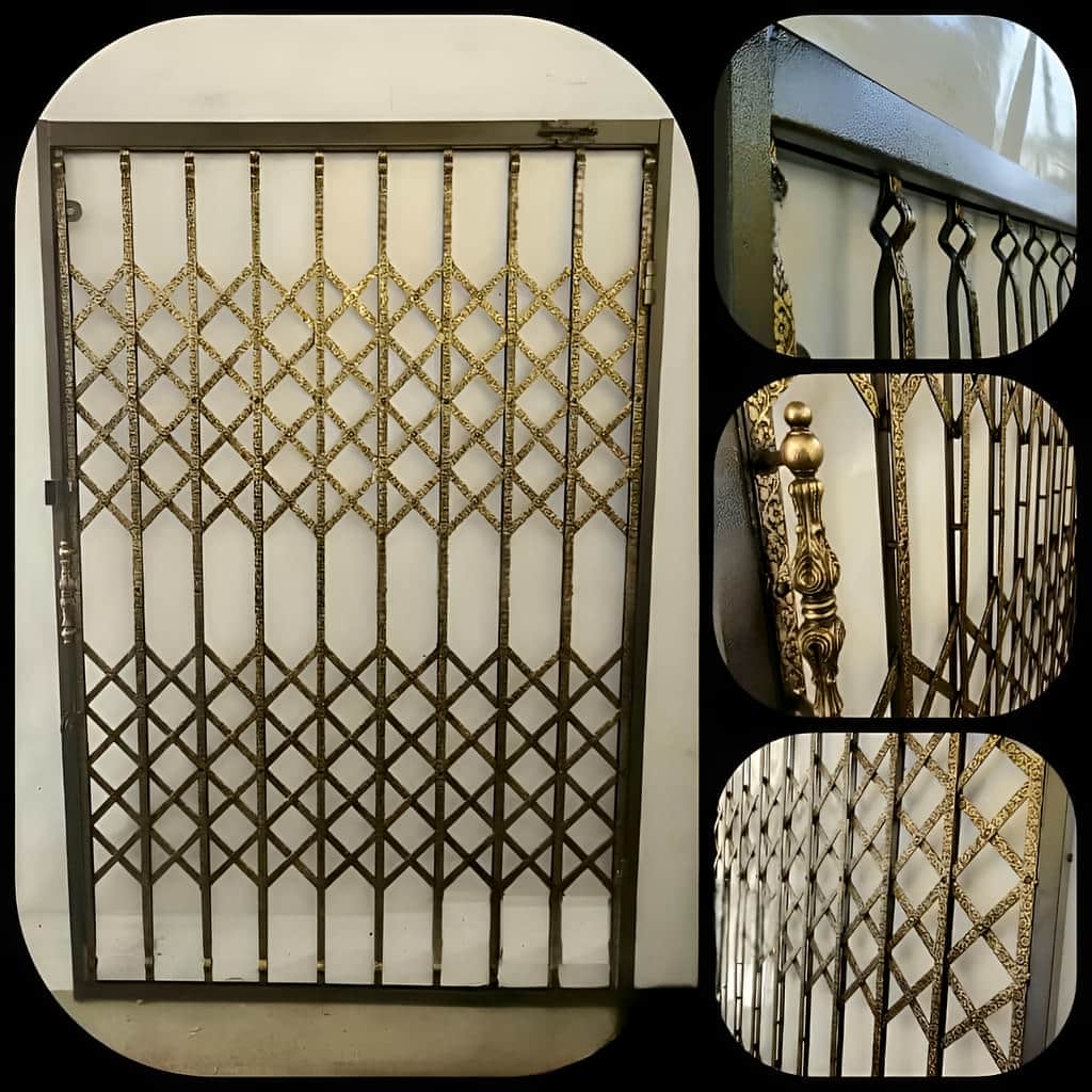 سفارش درب آکاردئونی سلطنتی گل دار مطابق نمای ورودی