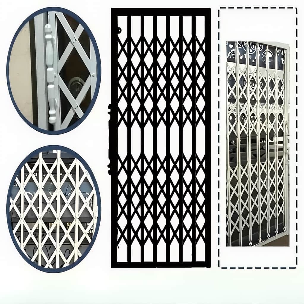 خرید درب ریلی آکاردئونی کم جا برای ورودی واحد