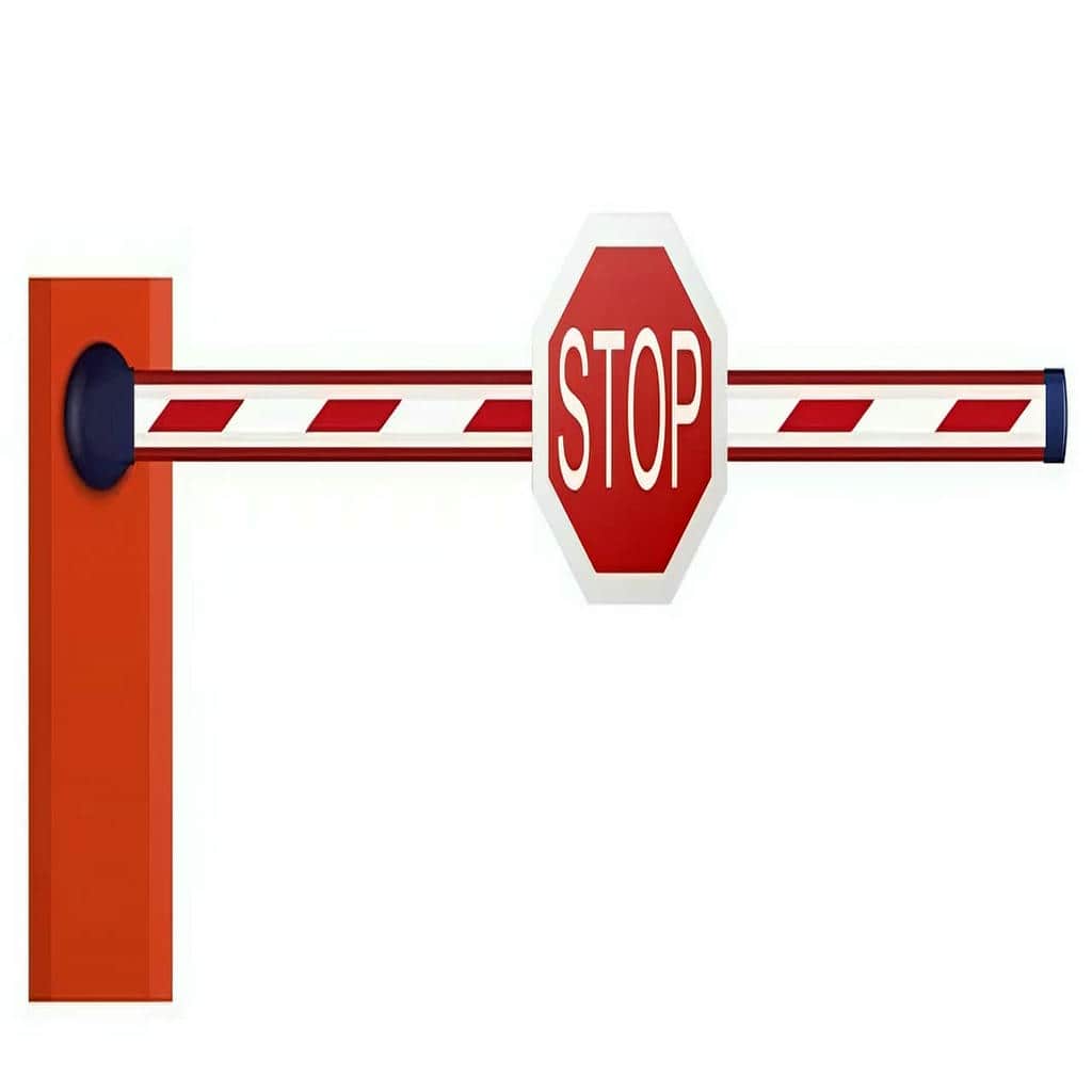 راهبند بازویی LED دار پارکینگ با چراغ هشدار روی کابین