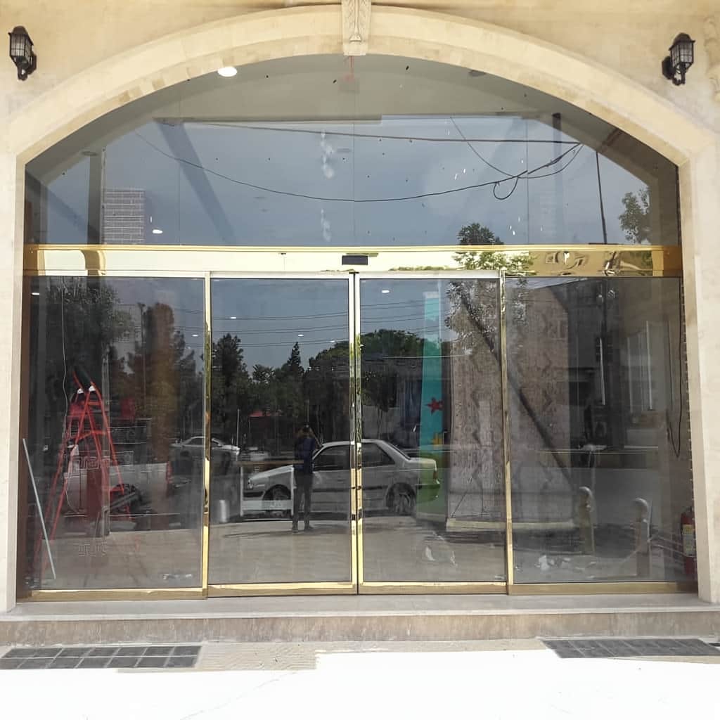 درب شیشه ای سکوریت اتوماتیک ورودی با فریم باریک مقاوم