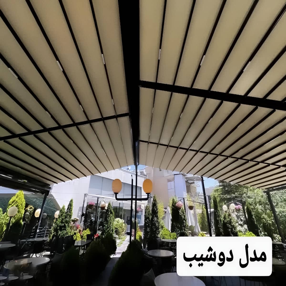 سقف برقی کافه و رستوران تجاری با ریل روان سقف برقی کافه و رستوران تجاری