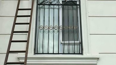 نرده پنجره فلزی شاسی دار 7 مدل