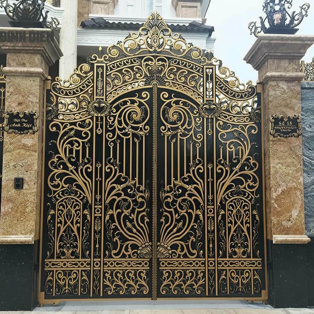 درب ویلایی ساده و شیک با رنگ کوره ای مات