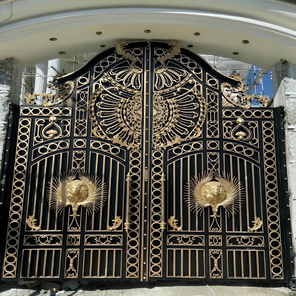 درب پارکینگ کشویی با رنگ کوره ای مات