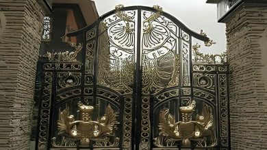 12 طرح درب حیاط برش لیزری مدرن