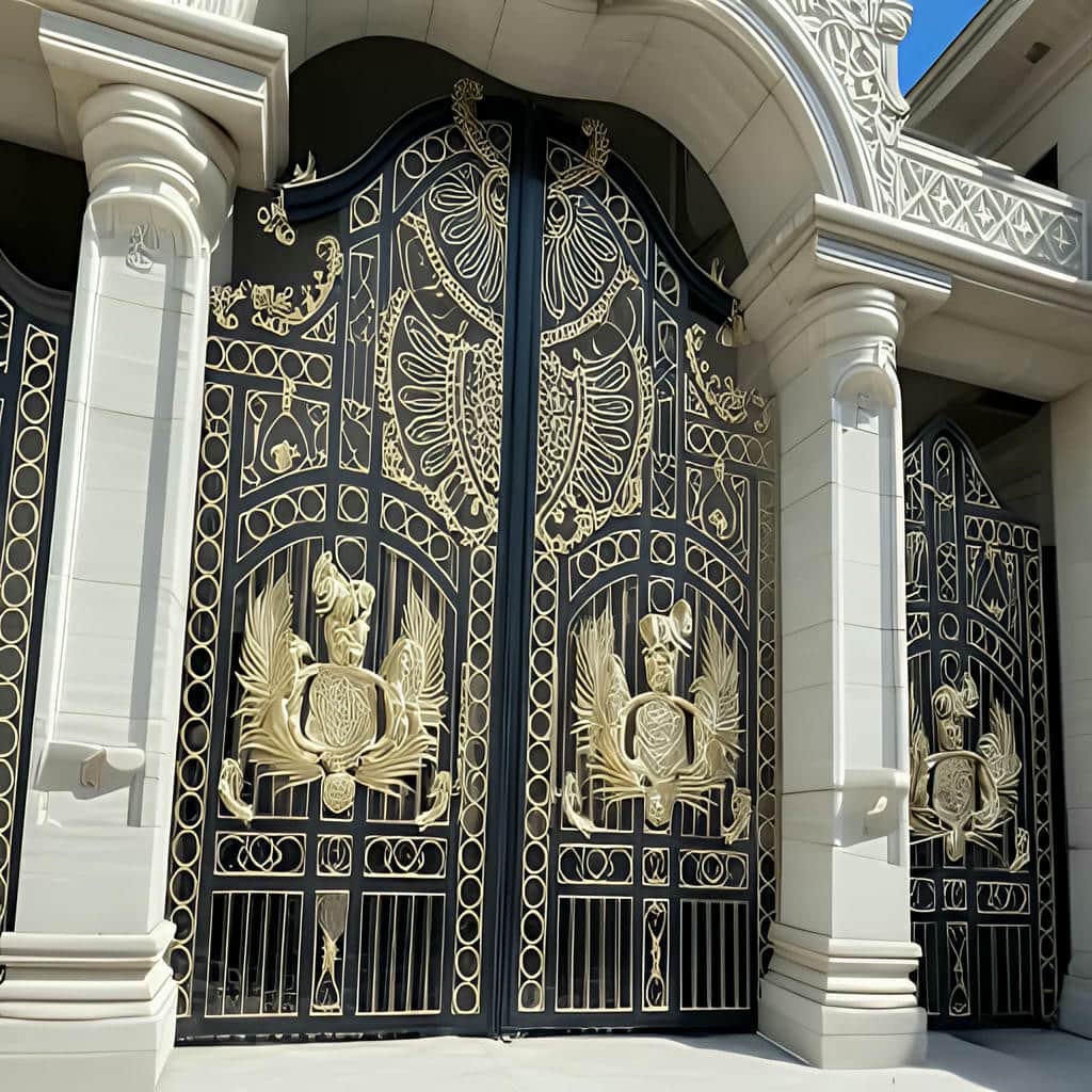 درب فلزی پارکینگ با رنگ کوره ای مات