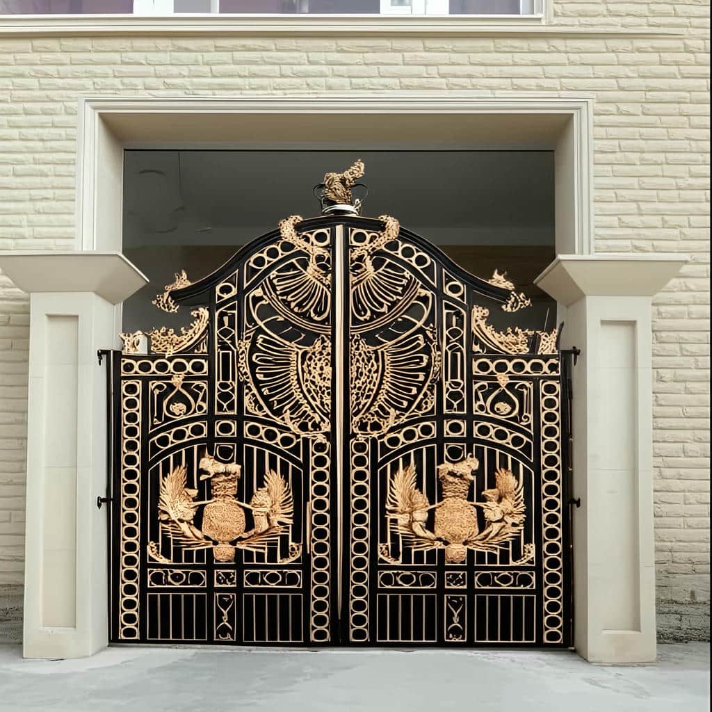 درب پارکینگ ویلایی با یراق لولایی تقویت شده