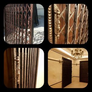 درب آکاردئونی سلطنتی گل دار 14 مدل پروژه‌ای