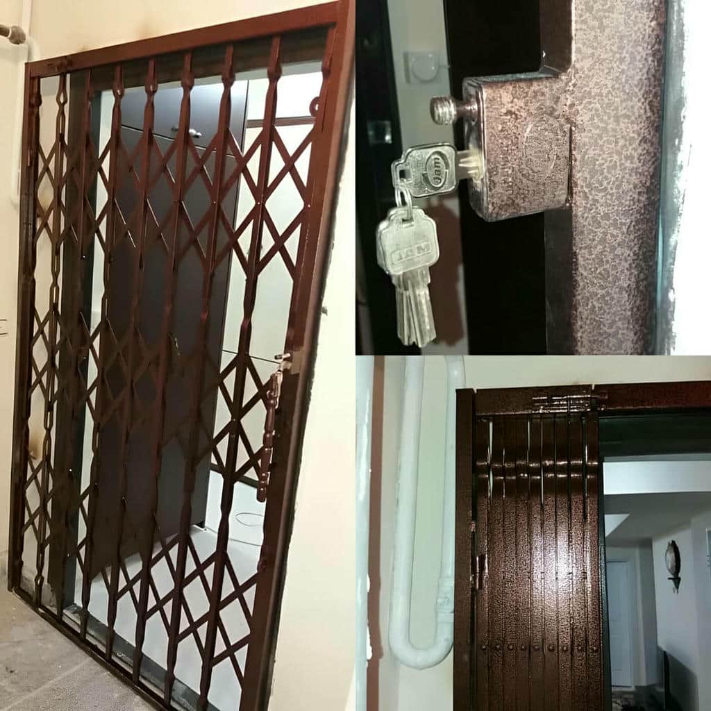 حفاظ ضربدری آکاردئونی با ریل مقاوم و حرکت روان