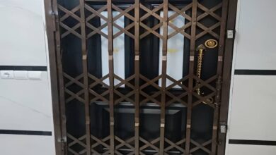 تقویت درب منزل با حفاظ آکاردئونی