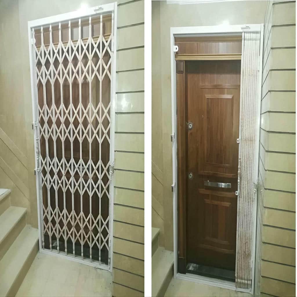 حفاظ ضربدری آکاردئونی هنگام اندازه گیری چهارچوب