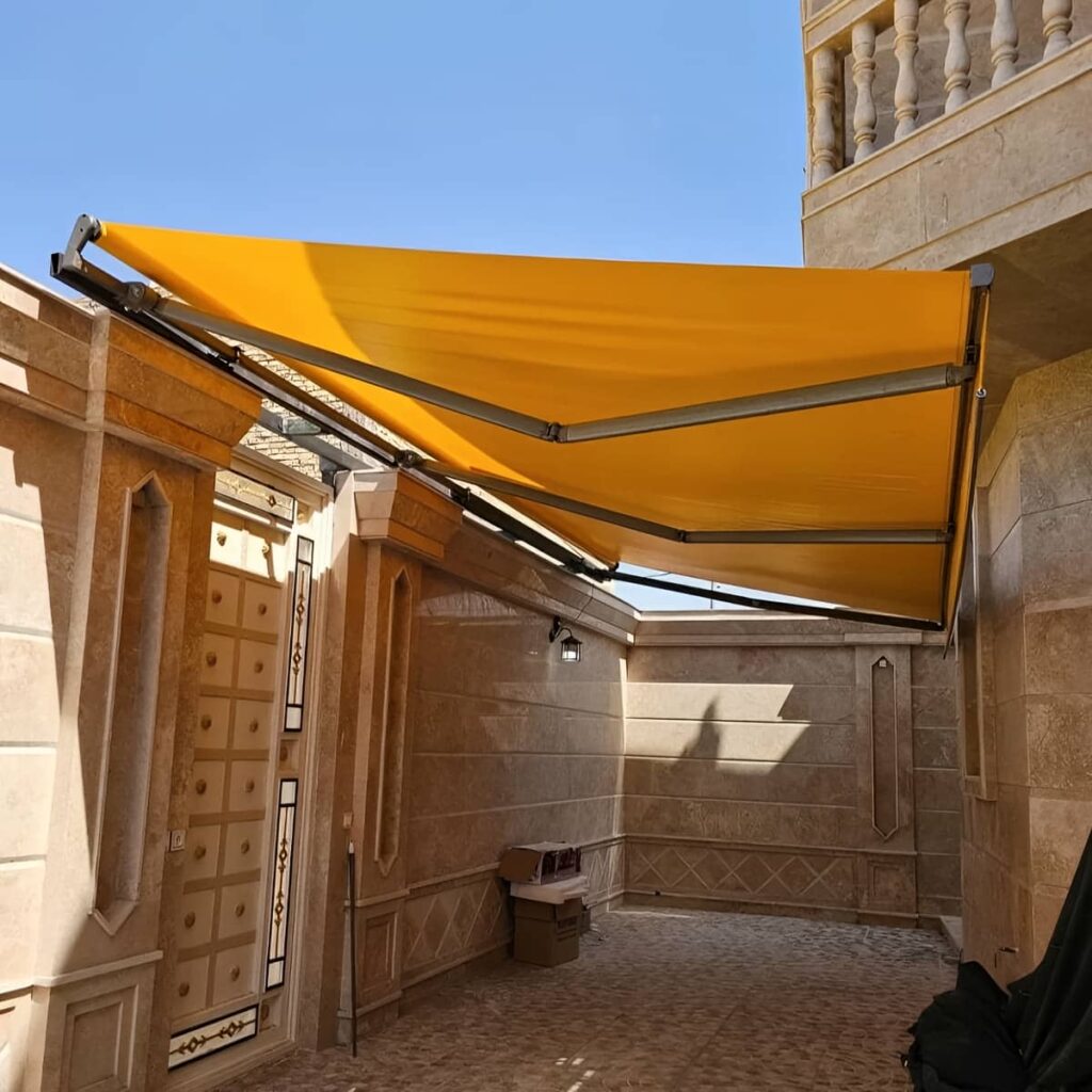 سایبان پارکینگ برقی با موتور کنترل دار