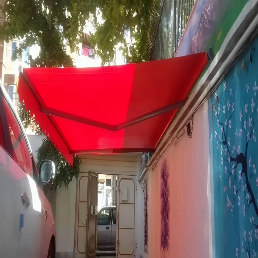 سایبان دوطرفه سفارشی با پوشش هماهنگ