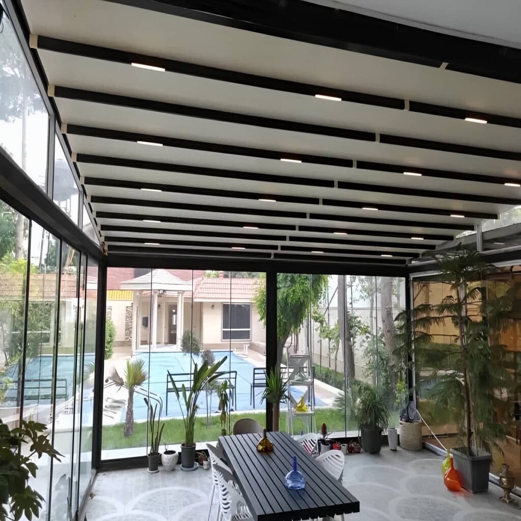 سقف متحرک پارچه ای جمع شونده