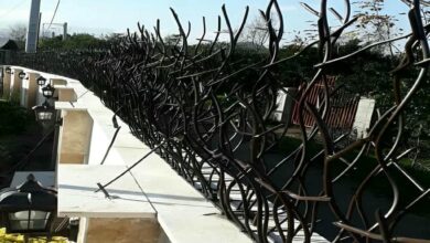 ساخت و نصب حفاظ دیواری شاخ گوزنی برای محوطه باغ ویلا
