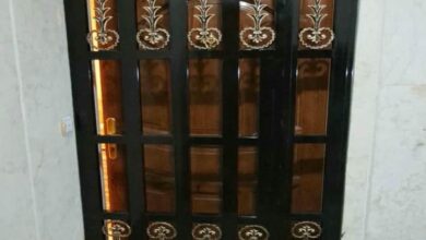 حفاظ آکاردئونی پشت درب خانه