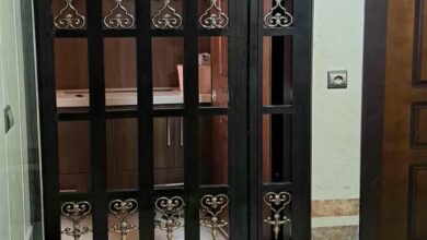 درب محافظتی آکاردئونی در زنجان