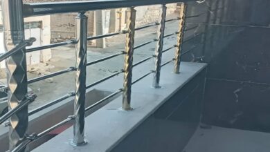 نرده پله فلزی مناسب فضای داخلی ویلا
