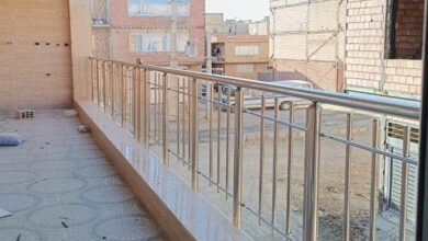 نرده تراس در مرحله اندازه گیری دهانه های بزرگ
