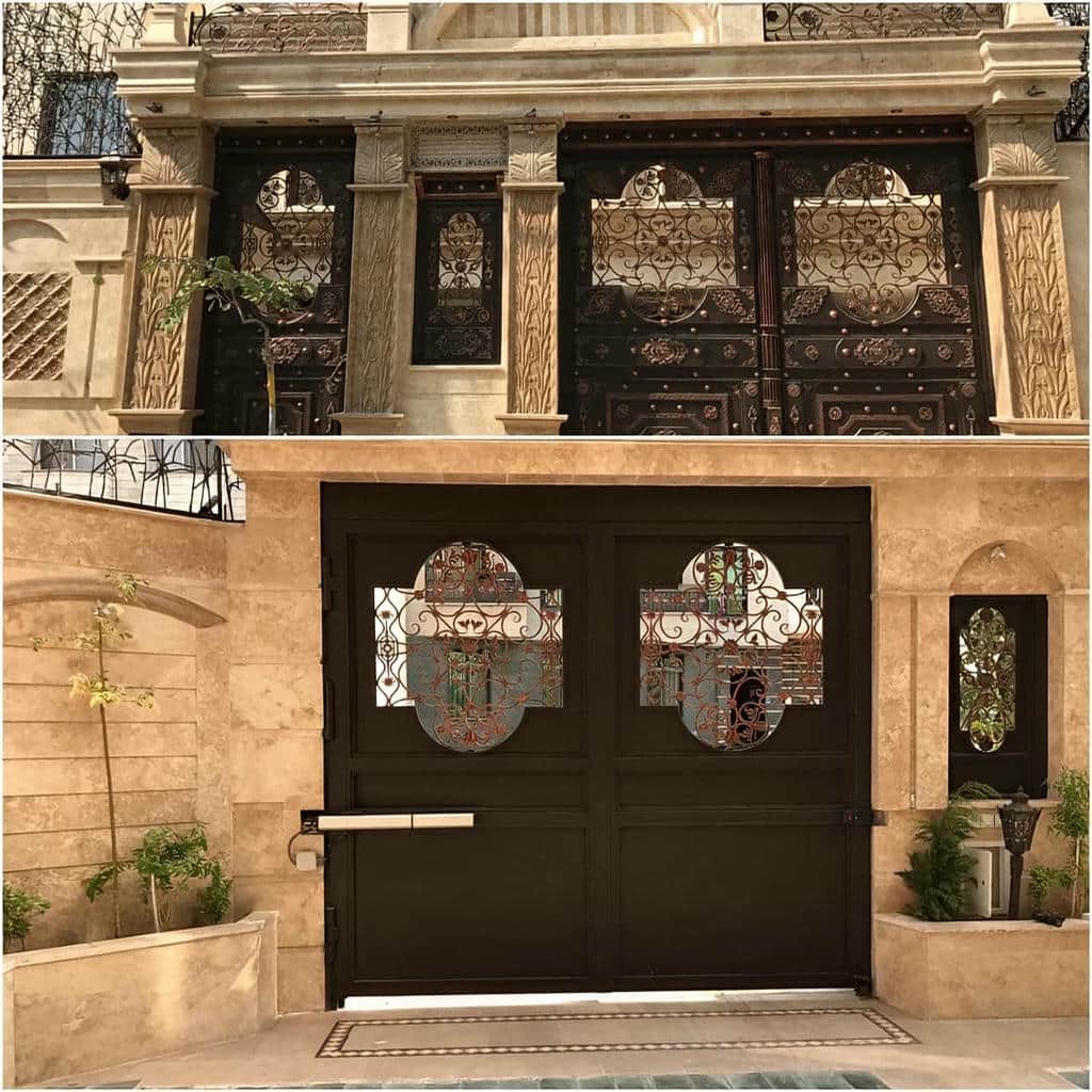 جک درب پارکینگ بازویی متصل به لنگه فلزی