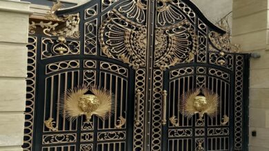 درب لوکس ویلا فلزی با طراحی مینیمال