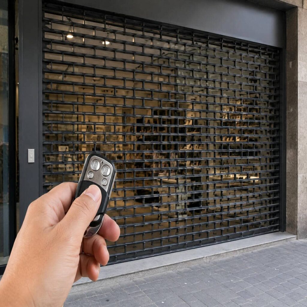 کرکره ریموت دار سفارشی با اجرای نصب اصولی