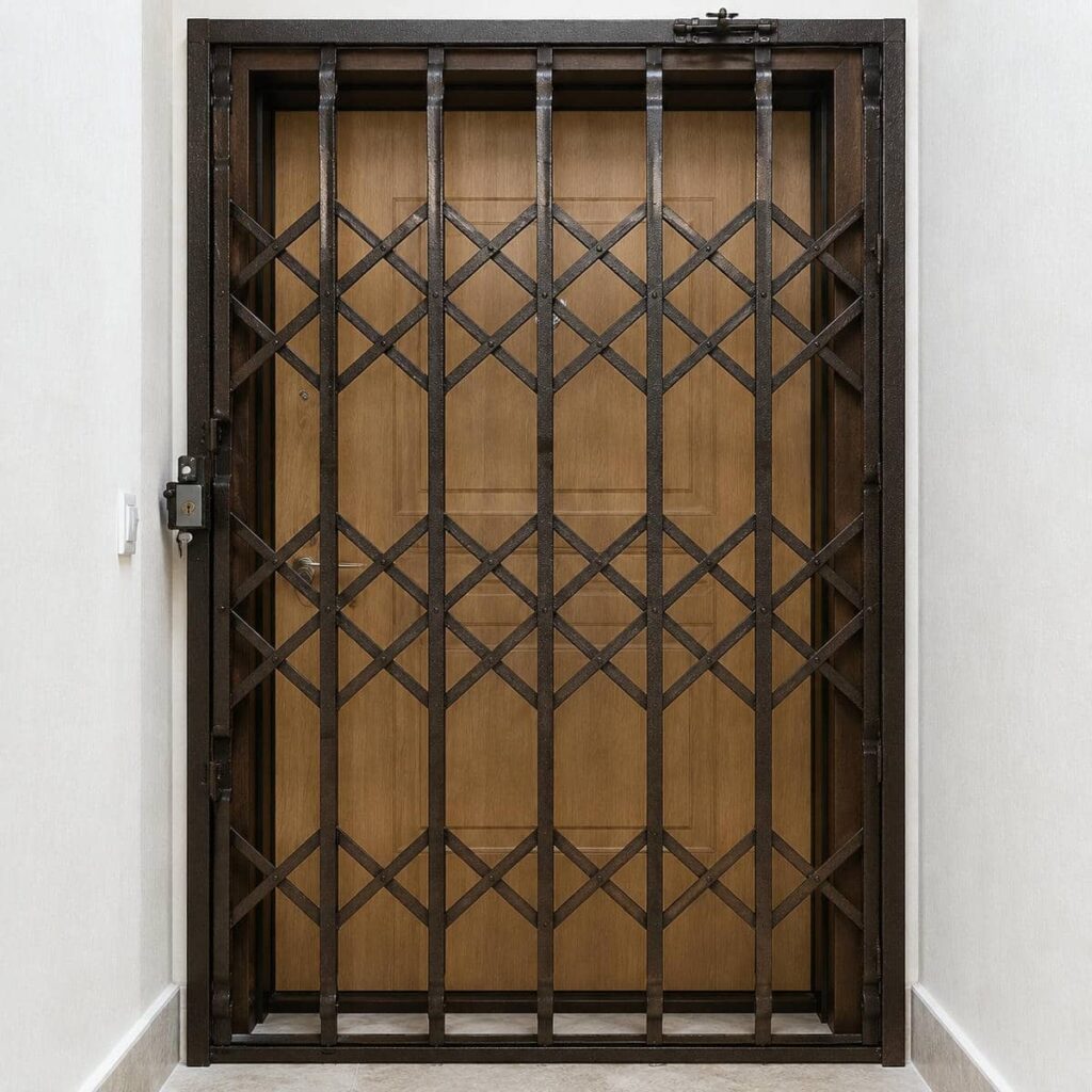 ایمن سازی درب آپارتمان (حفاظ آکاردئونی)