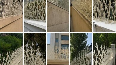 حفاظ دیواری شاخ گوزنی با رنگ کرم کوره ای