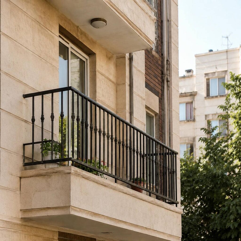 جان پناه بالکن استان گلستان با رنگ هماهنگ