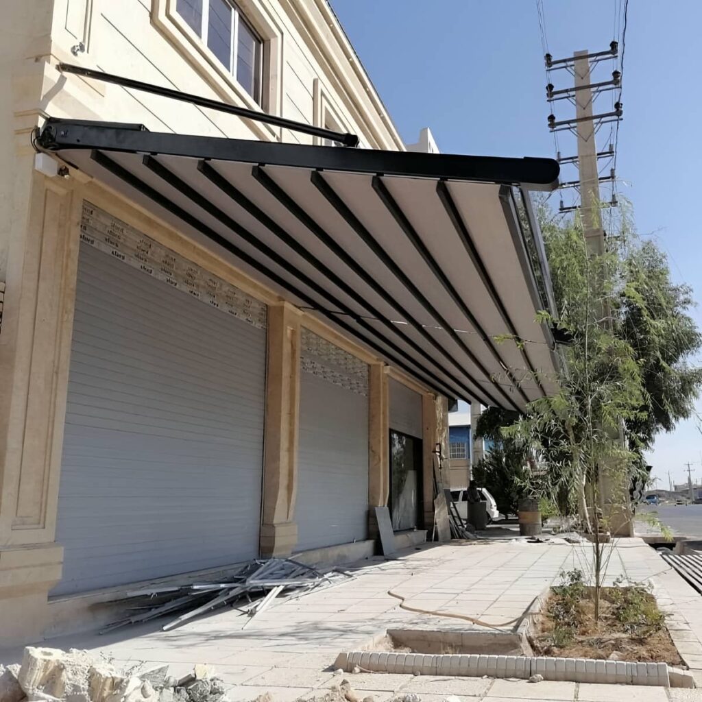 سایبان بازویی استان اصفهان برای تراس نیمه باز