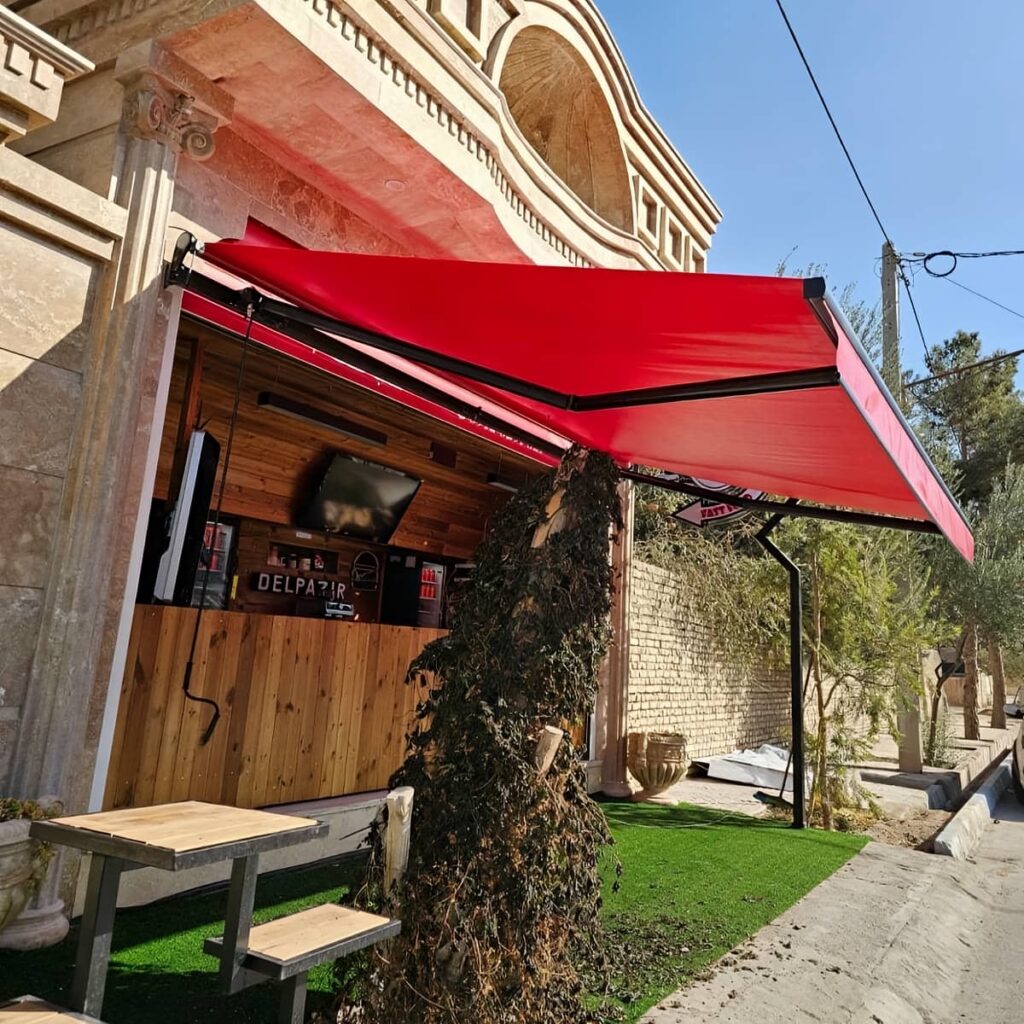 سایبان برقی استان خوزستان با پوشش سفید مینیمال
